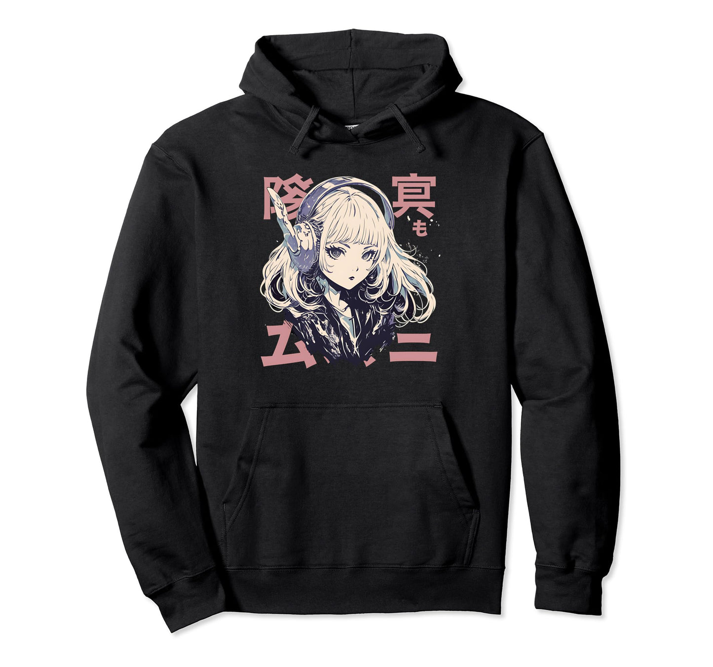 Anime Goth Grunge Demon Waifu Horror Hoodie - Trendy Graphic for Adults - T-Shirt, Sweatshirt, Hoodie