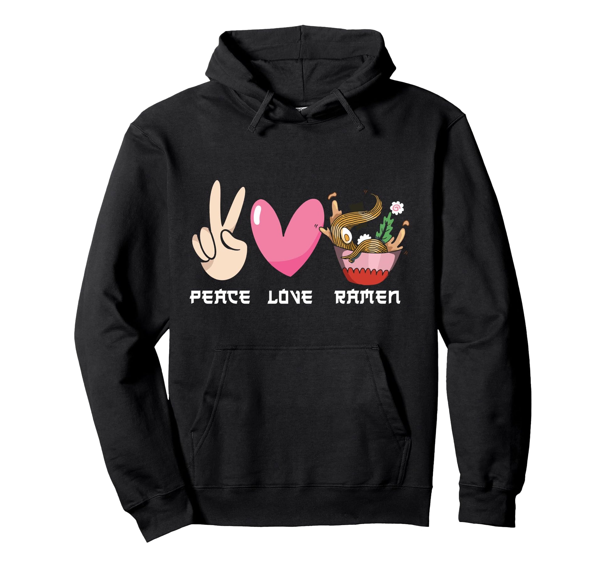 Ramen Noodle Bowl Love Japanese Kawaii Hoodie - Trendy Graphic Unisex - T-Shirt, Sweatshirt, Hoodie