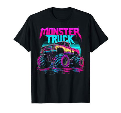 Monster Truck 4 Wheeler Vaporwave T-Shirt - Custom Art Print Unisex - T-Shirt, Sweatshirt, Hoodie