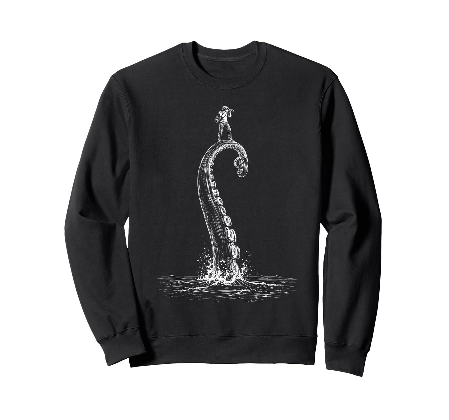 Photographer Octopus Camera Sweatshirt - Casual Everyday Wear Men Women - T-Shirt, Sweatshirt, Hoodie