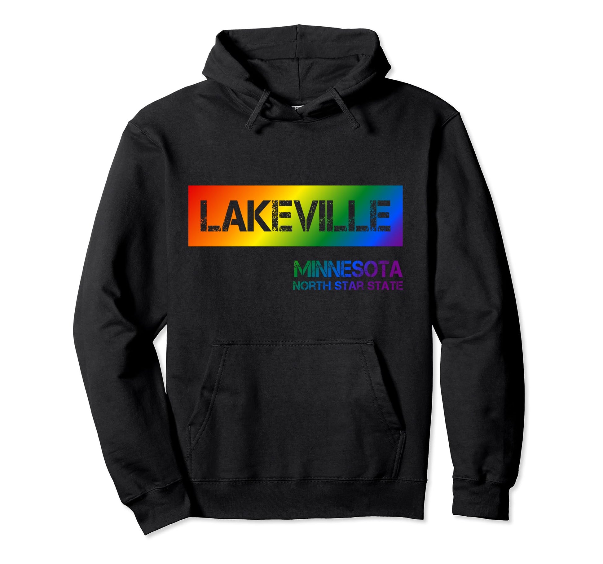 Lakeville Minnesota Lgbtqai Rainbow Hoodie - Fun Novelty Design Unisex - T-Shirt, Sweatshirt, Hoodie