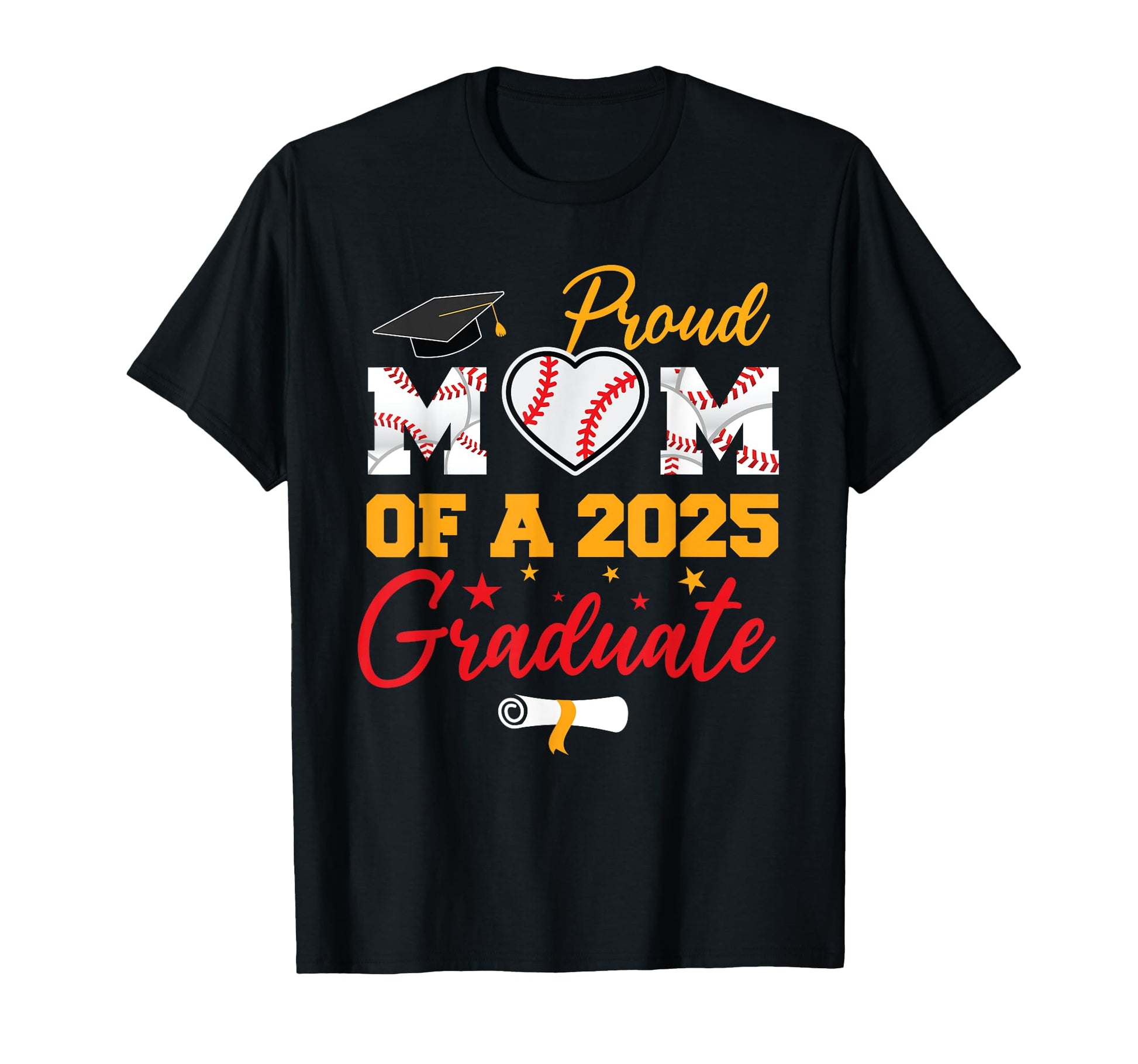 Proud Mom 2025 Graduate Baseball Mom T-Shirt - Aesthetic Graphic Unisex - T-Shirt, Sweatshirt, Hoodie