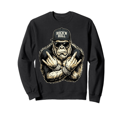 Bigfoot Rock Sasquatch Heavy Sweatshirt - Fun Novelty Design for Adults - T-Shirt, Sweatshirt, Hoodie
