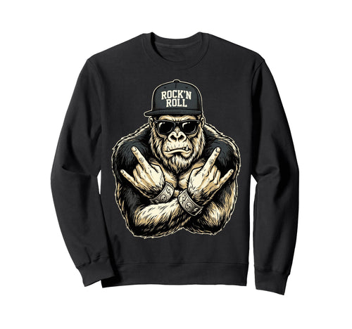 Bigfoot Rock Sasquatch Heavy Sweatshirt - Fun Novelty Design for Adults - T-Shirt, Sweatshirt, Hoodie
