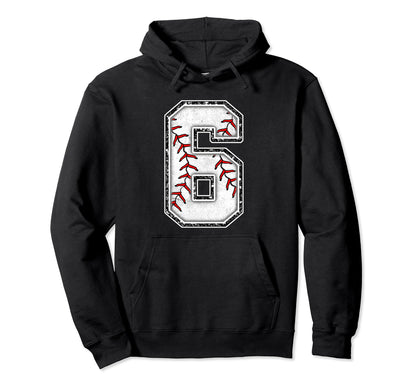 6 Years Old Birthday Baseball Theme Hoodie - Streetwear Style for Adults - T-Shirt, Sweatshirt, Hoodie