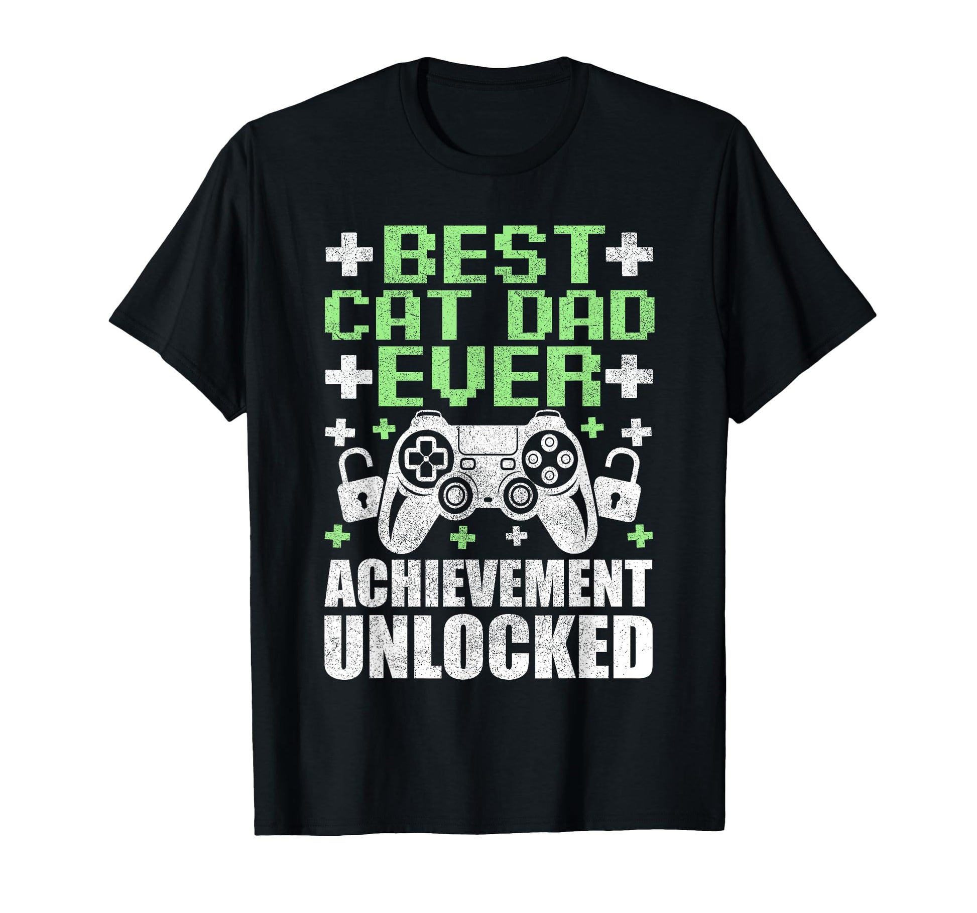 Gamer Cat Dad Best Cat Dad Ever T-Shirt - Graphic Print for Adults - T-Shirt, Sweatshirt, Hoodie