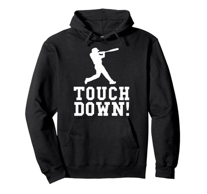 Funny Touchdown Baseball Football Sports Hoodie - Custom Art Print Unisex - T-Shirt, Sweatshirt, Hoodie