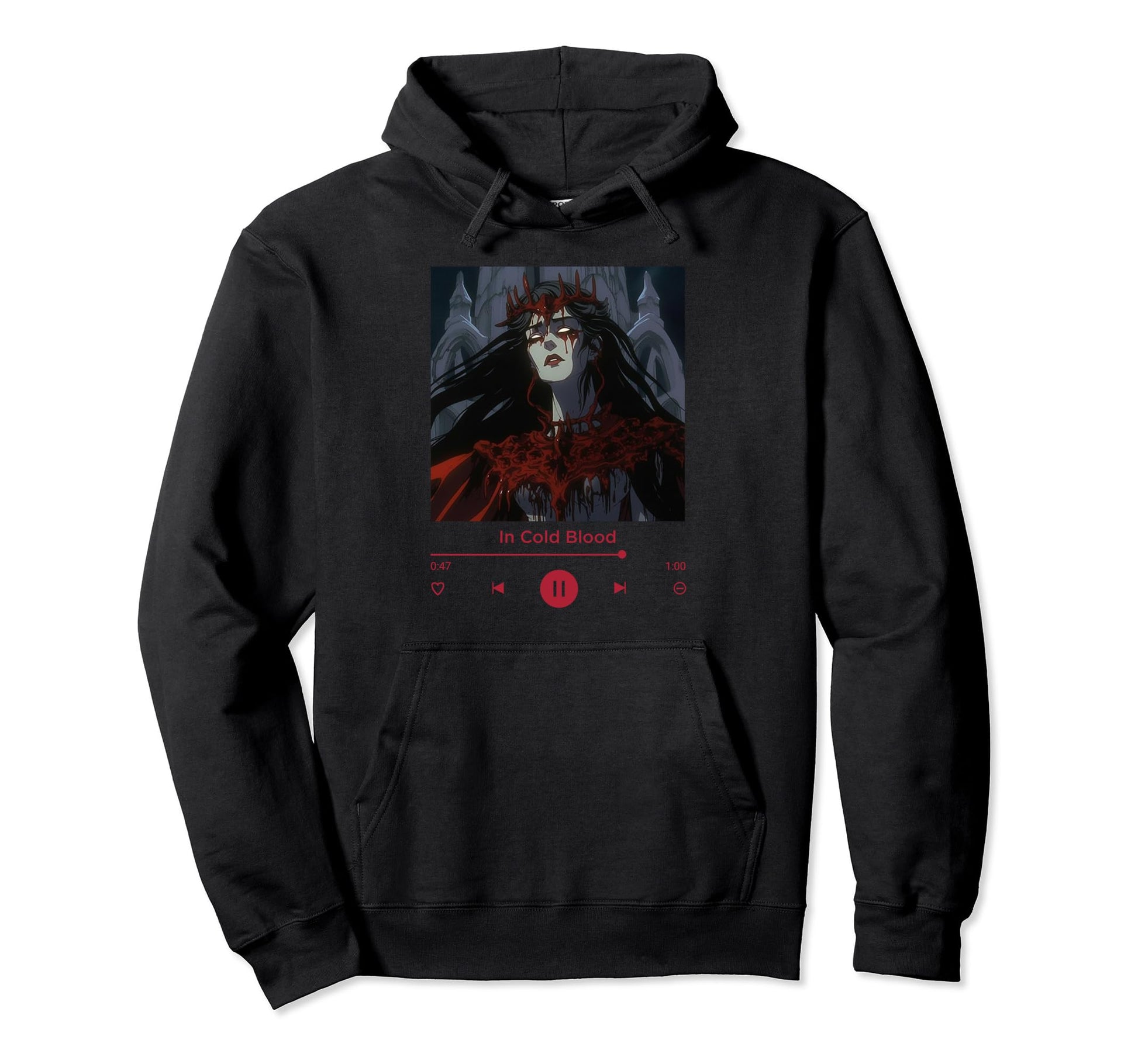 Witch Aesthetic Dark Anime Goth Lover Eyes Hoodie - Unique Graphic Unisex - T-Shirt, Sweatshirt, Hoodie