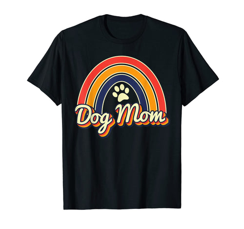 Dog Mom Dog Paw Rainbow T-Shirt - Minimalist Print Men Women - T-Shirt, Sweatshirt, Hoodie