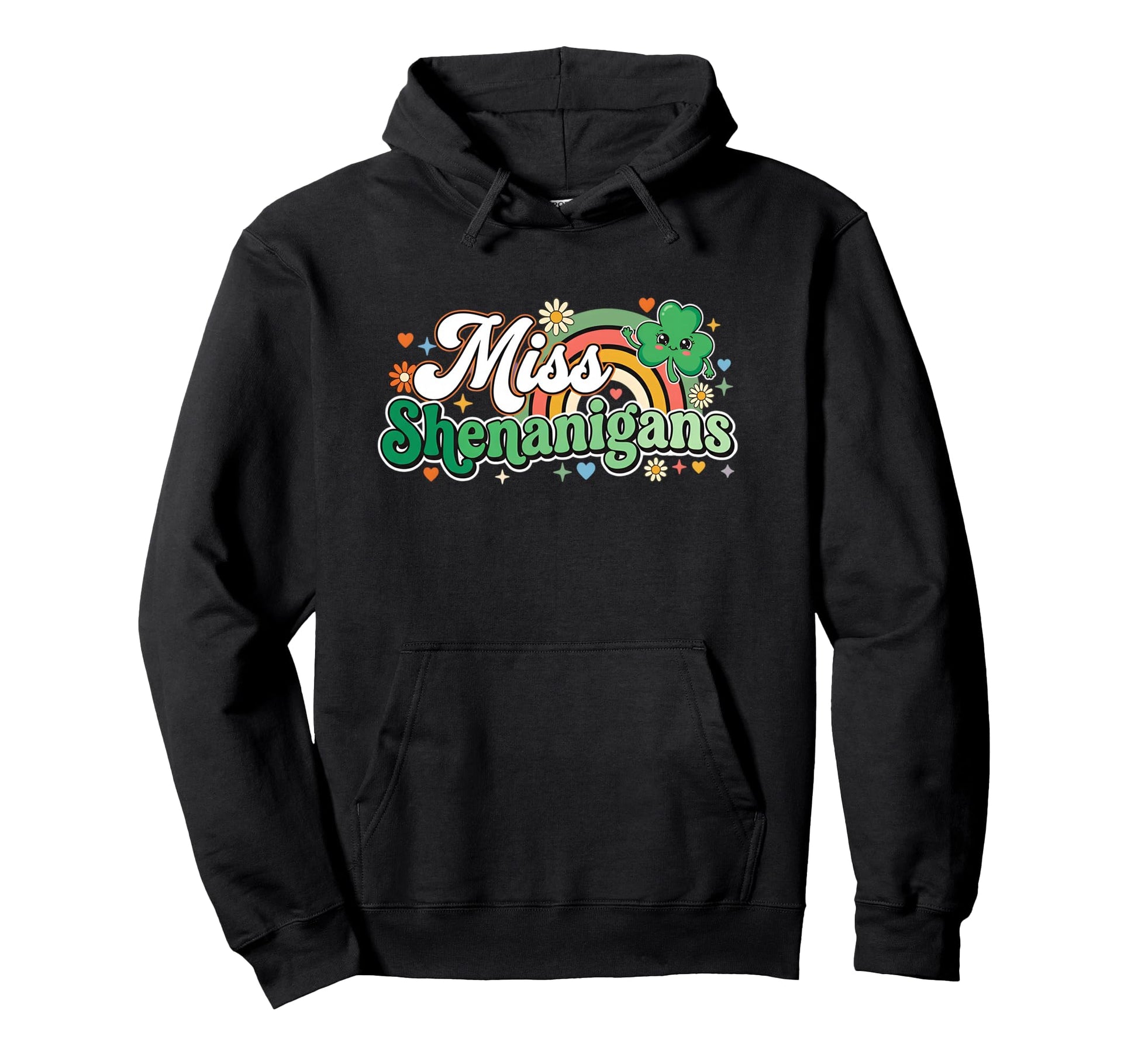 Miss Shenanigans St Patricks Day Hoodie - Minimalist Print Men Women - T-Shirt, Sweatshirt, Hoodie