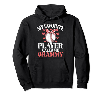 My Favorite Player Calls Me Grammy Hoodie - Minimalist Print Unisex - T-Shirt, Sweatshirt, Hoodie
