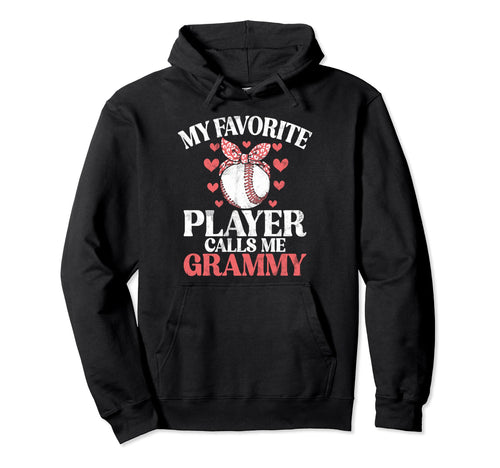 My Favorite Player Calls Me Grammy Hoodie - Minimalist Print Unisex - T-Shirt, Sweatshirt, Hoodie