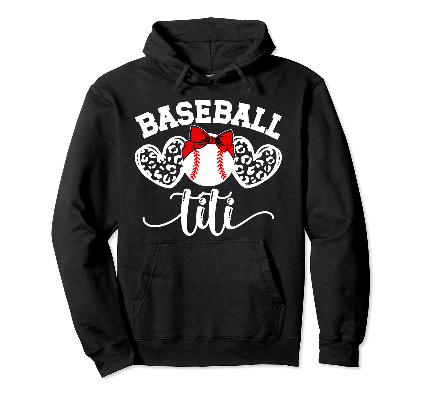 Baseball Titi Hearts Aunt Titi Baseball Hoodie - Streetwear Style Unisex - T-Shirt, Sweatshirt, Hoodie