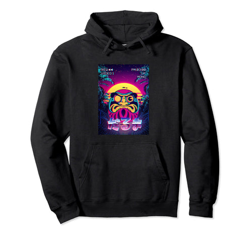 Daruma Doll Vaporwave Aesthetic Hoodie - Graphic Print Unisex - T-Shirt, Sweatshirt, Hoodie