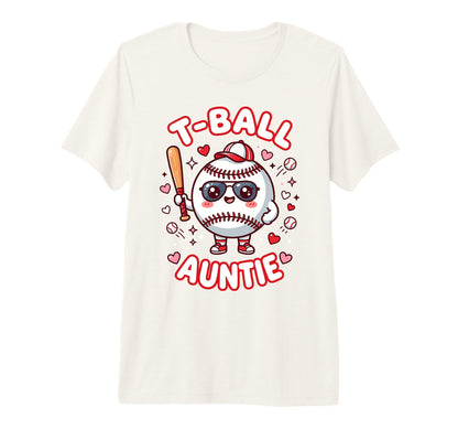 Funny T Ball Auntie Softball Ball T-Shirt - Fun Novelty Design for Adults - T-Shirt, Sweatshirt, Hoodie