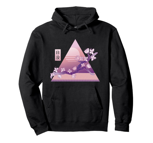Vaporwave Japan Japanese Cherry Hoodie - Minimalist Print Men Women - T-Shirt, Sweatshirt, Hoodie