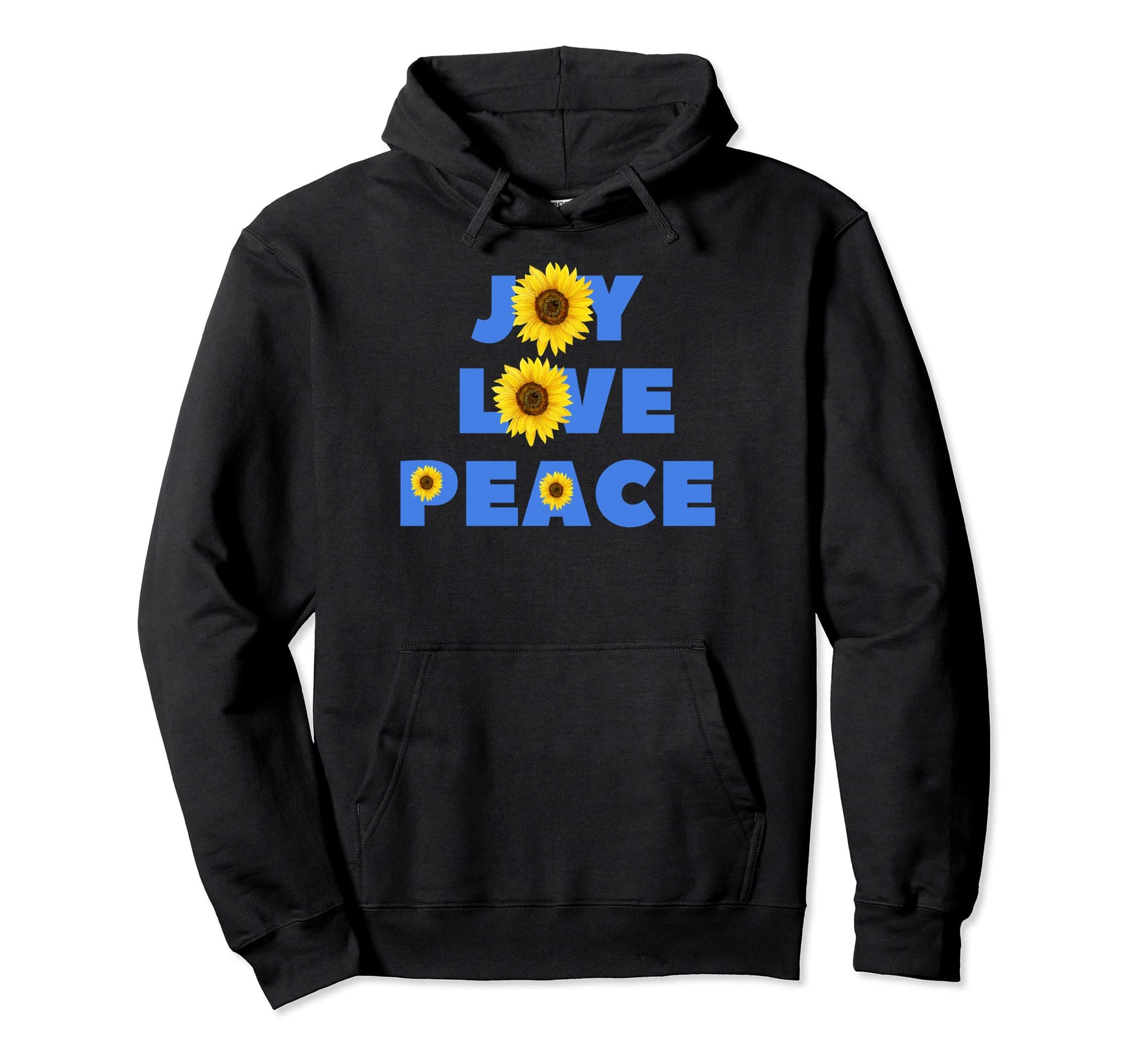 Joy Love Peace Sunflowers Hoodie - Minimalist Print Unisex - T-Shirt, Sweatshirt, Hoodie