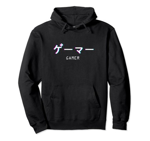 Aesthetic Gamer Gaming Japanese Text Hoodie - Casual Everyday Wear Unisex - T-Shirt, Sweatshirt, Hoodie