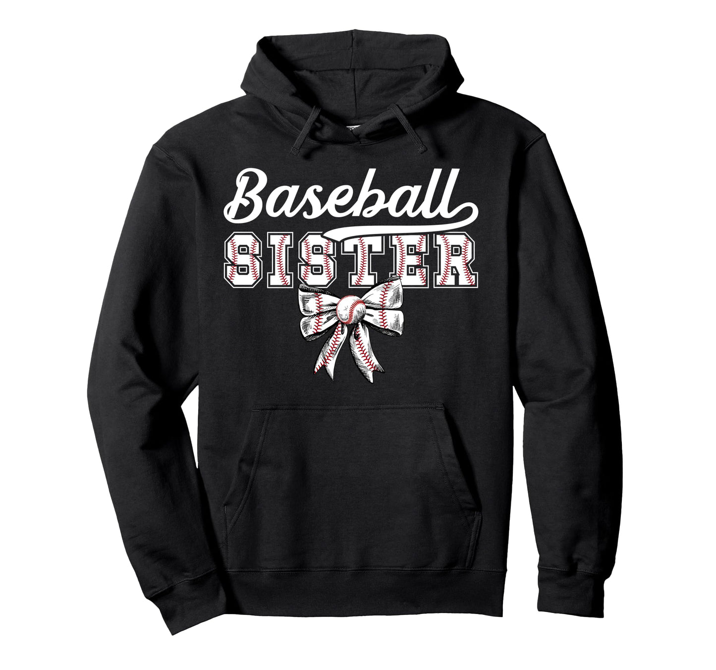 Baseball Sister Coquette Sister Baseball Hoodie - Streetwear Style Unisex - T-Shirt, Sweatshirt, Hoodie