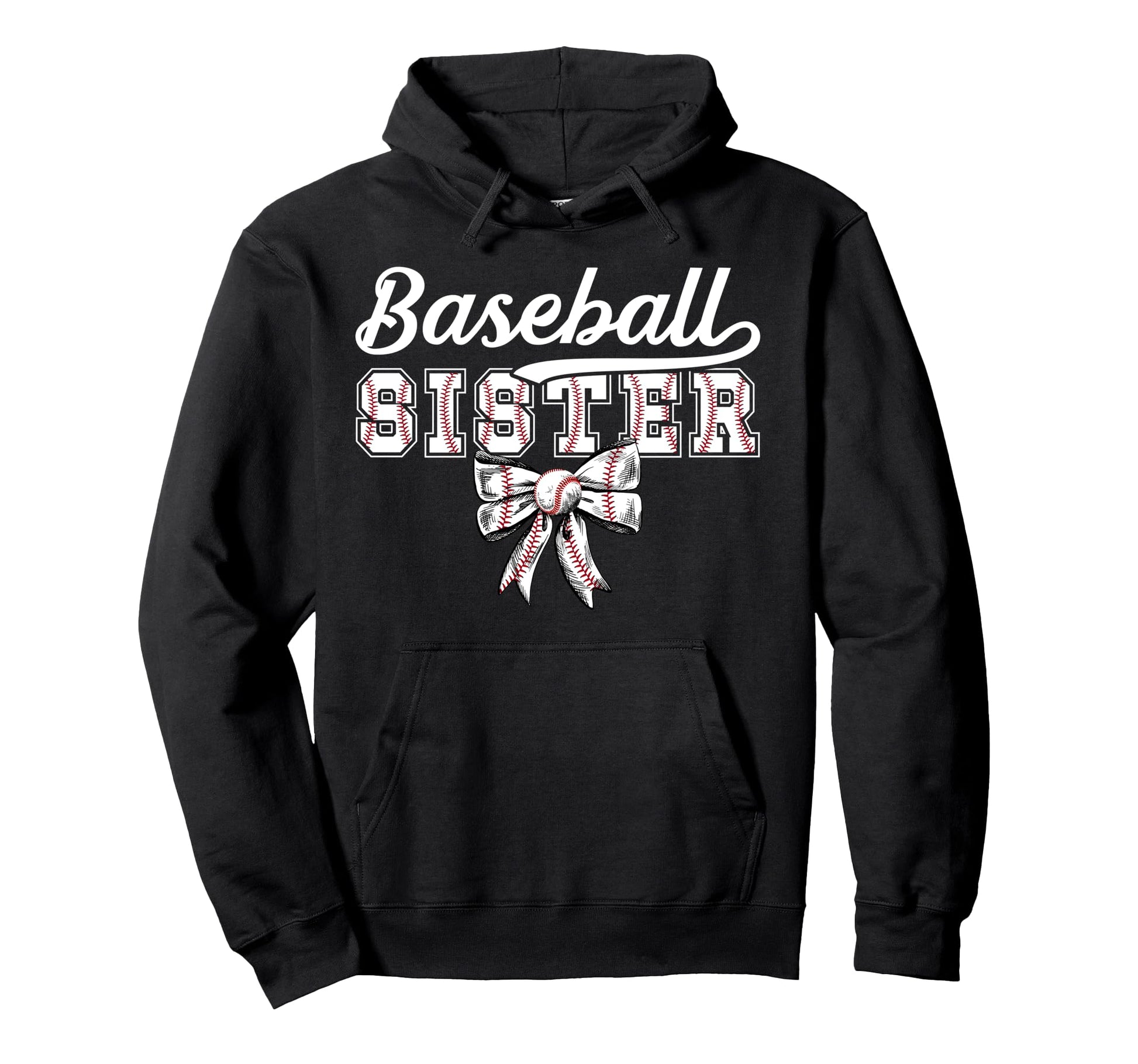 Baseball Sister Coquette Sister Baseball Hoodie - Streetwear Style Unisex - T-Shirt, Sweatshirt, Hoodie