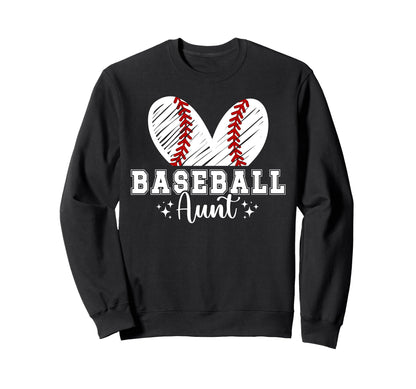 Baseball Aunt Baseball Player Sweatshirt - Minimalist Print for Adults - T-Shirt, Sweatshirt, Hoodie
