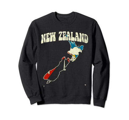 New Zealand Country Rainbow 70S Sweatshirt - Custom Art Print for Adults - T-Shirt, Sweatshirt, Hoodie