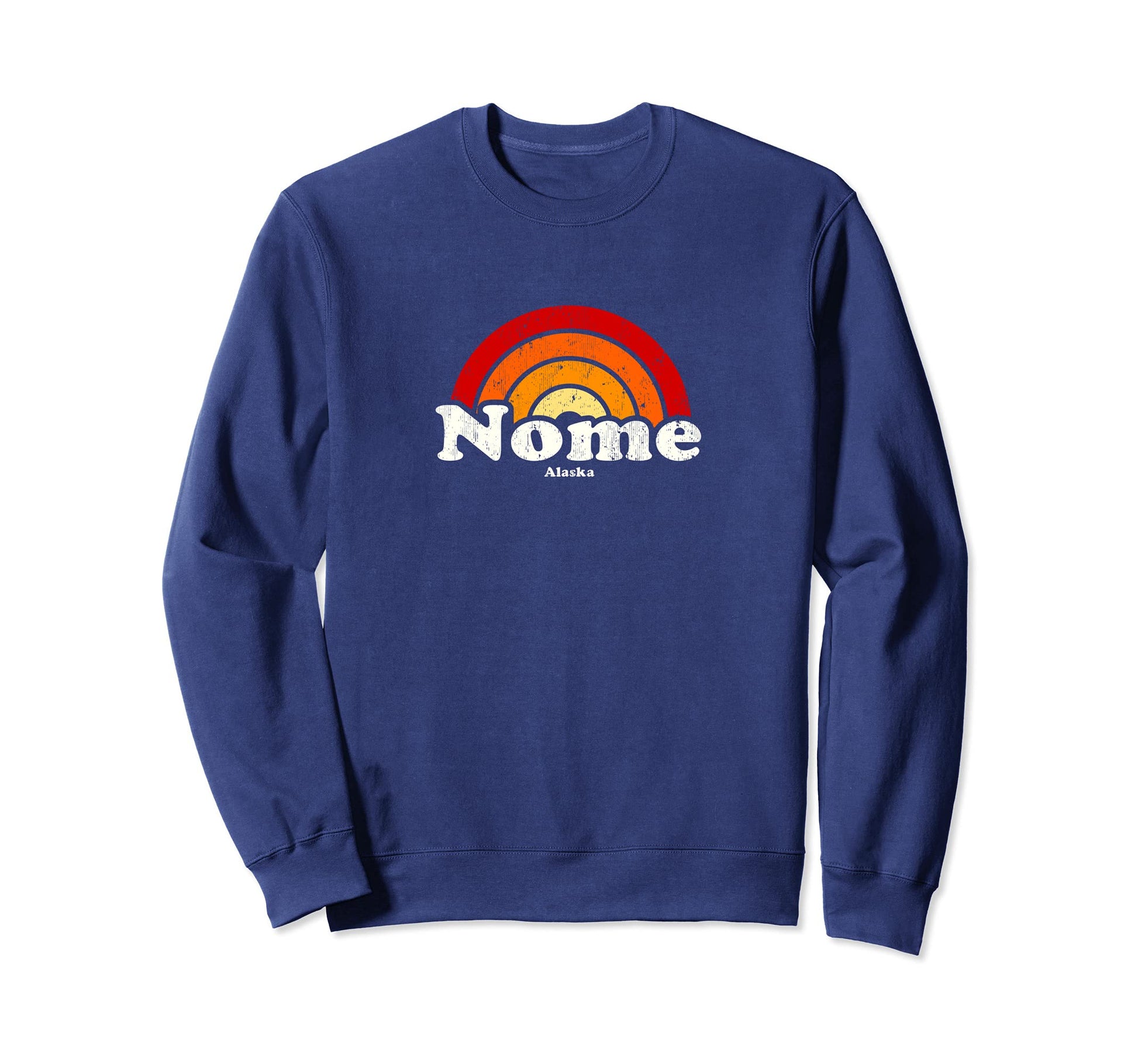 Nome Alaska Ak 70S Rainbow Sweatshirt - Trendy Graphic Men Women - T-Shirt, Sweatshirt, Hoodie