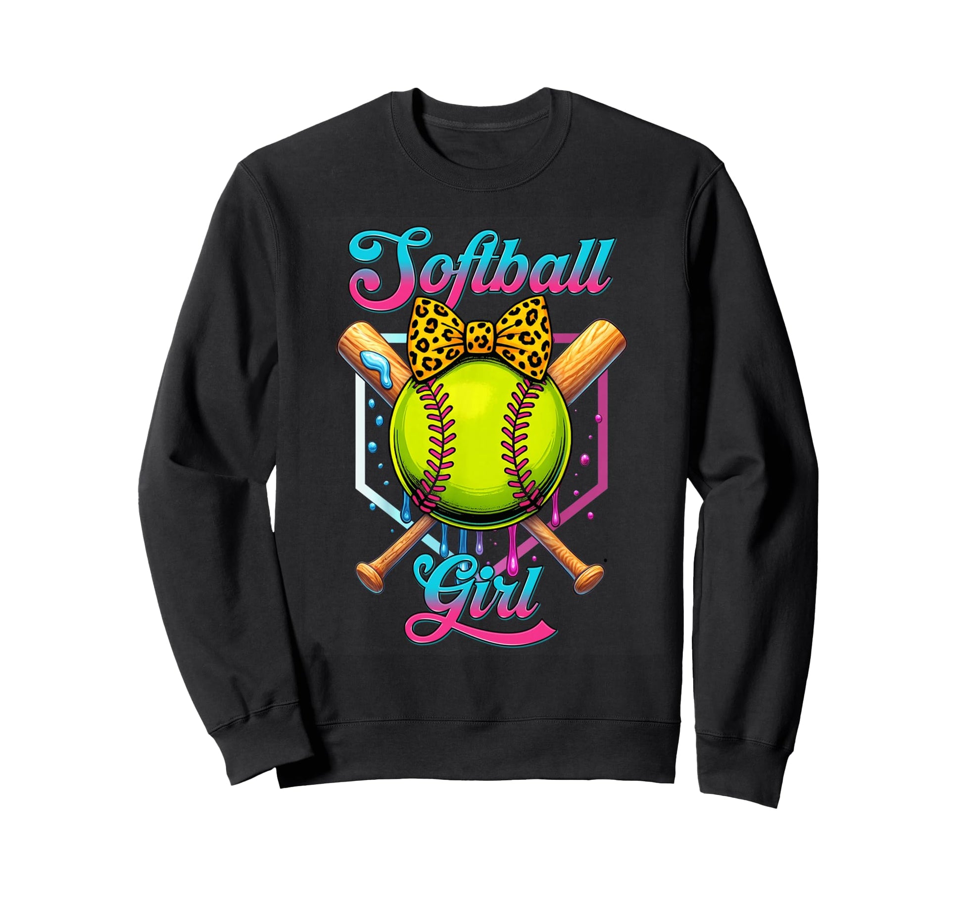 Softball Player Coquette Bow Ice Sweatshirt - Aesthetic Graphic Unisex - T-Shirt, Sweatshirt, Hoodie