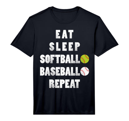 Mens Softball Baseball Repeat Ball Mom T-Shirt - Trendy Graphic Men Women - T-Shirt, Sweatshirt, Hoodie