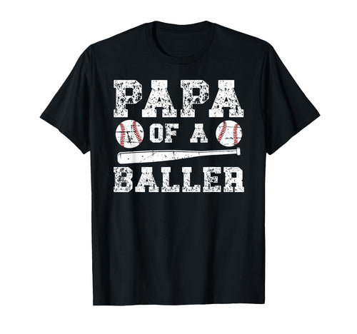 Papa Baller Baseball Papa Baseball Player T-Shirt - Trendy Graphic Unisex - T-Shirt, Sweatshirt, Hoodie