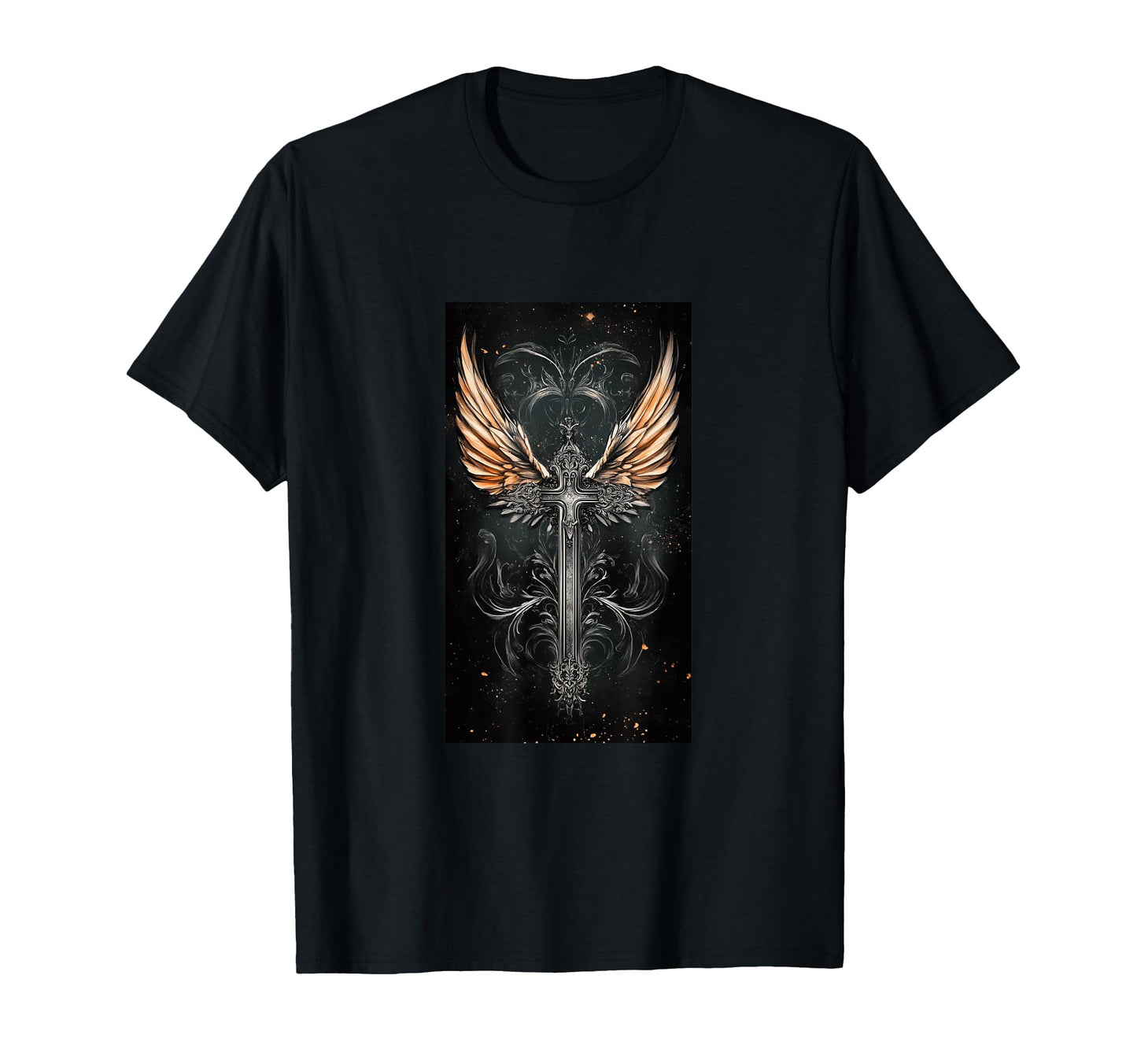 Gothic Cross Grunge Aesthetic Y2K T-Shirt - Minimalist Print for Adults - T-Shirt, Sweatshirt, Hoodie