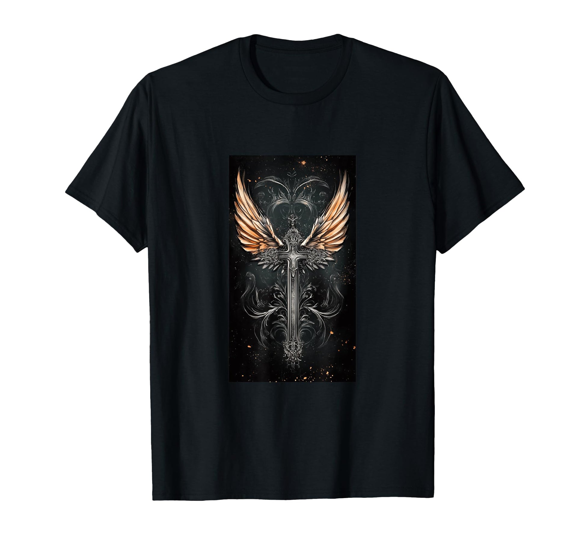 Gothic Cross Grunge Aesthetic Y2K T-Shirt - Minimalist Print for Adults - T-Shirt, Sweatshirt, Hoodie