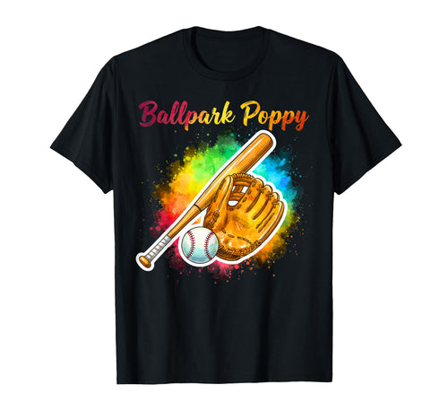 Ballpark Poppy Softball And Baseball T-Shirt - Fun Novelty Design Unisex - T-Shirt, Sweatshirt, Hoodie