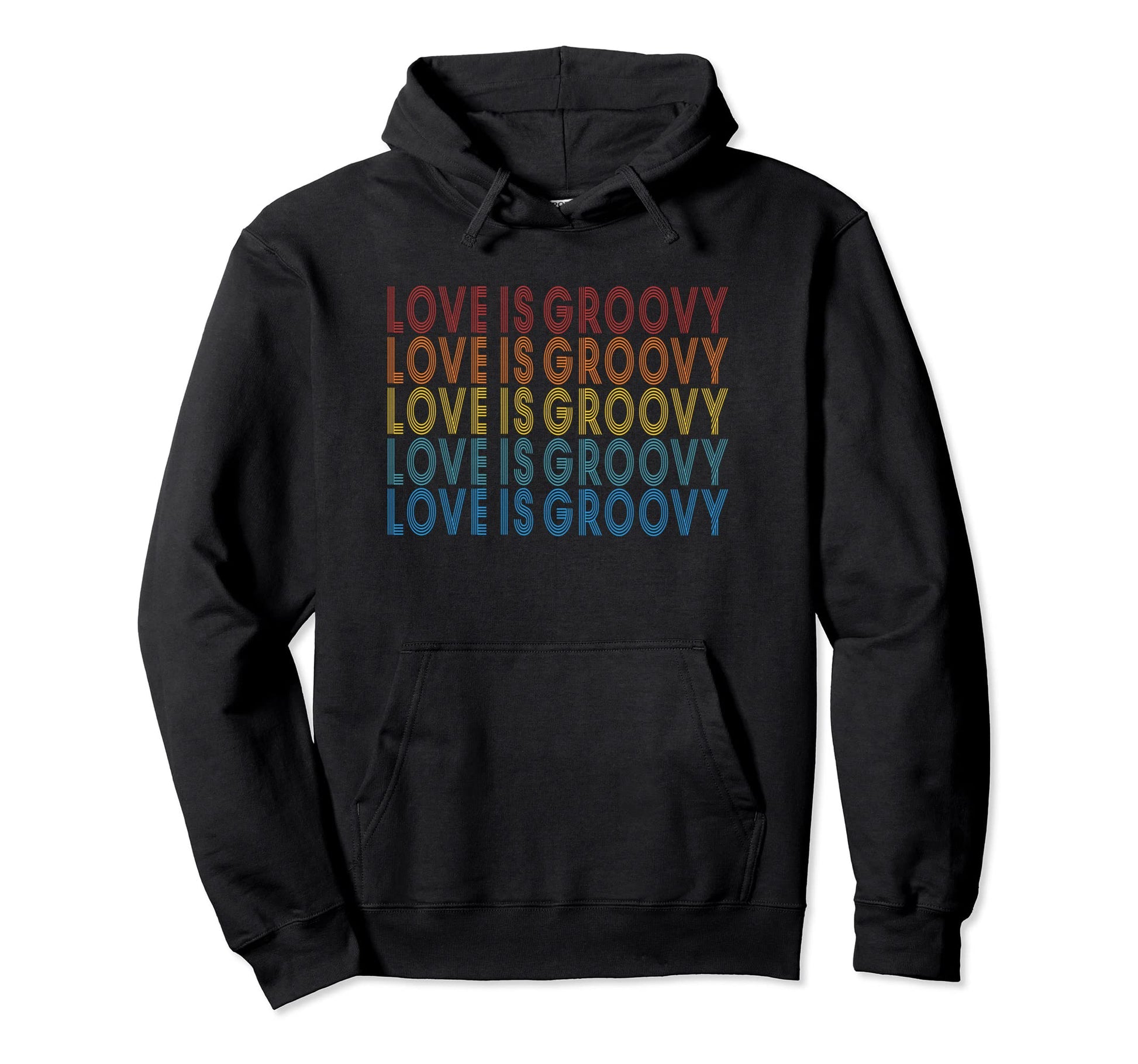 Groovy Love Valentine 60S 70S Hippie Hoodie - Aesthetic Graphic Men Women - T-Shirt, Sweatshirt, Hoodie