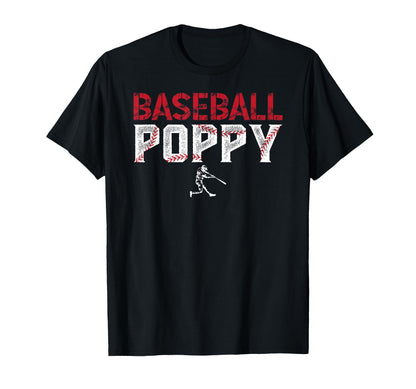 Baseball Poppy Baseball Player Poppy T-Shirt - Novelty Apparel Unisex - T-Shirt, Sweatshirt, Hoodie
