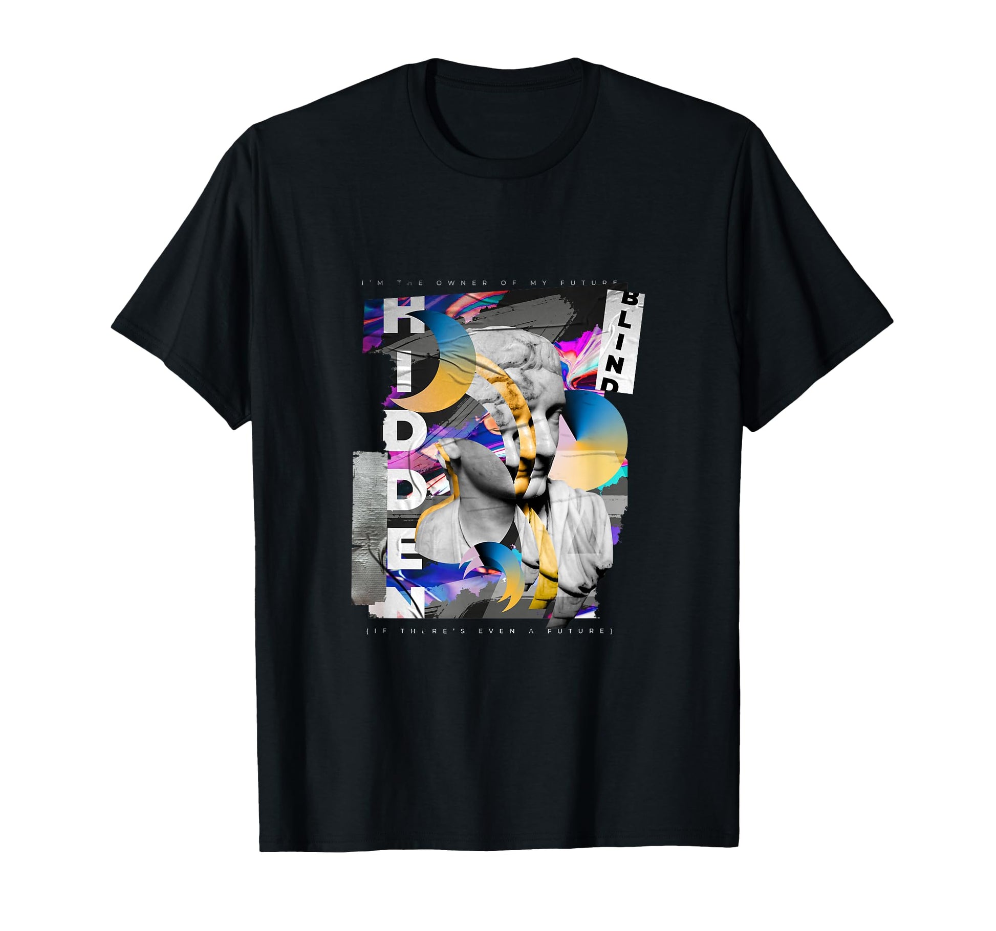 Hidden Future Glitch Statue Vaporwave T-Shirt - Streetwear Style Unisex - T-Shirt, Sweatshirt, Hoodie