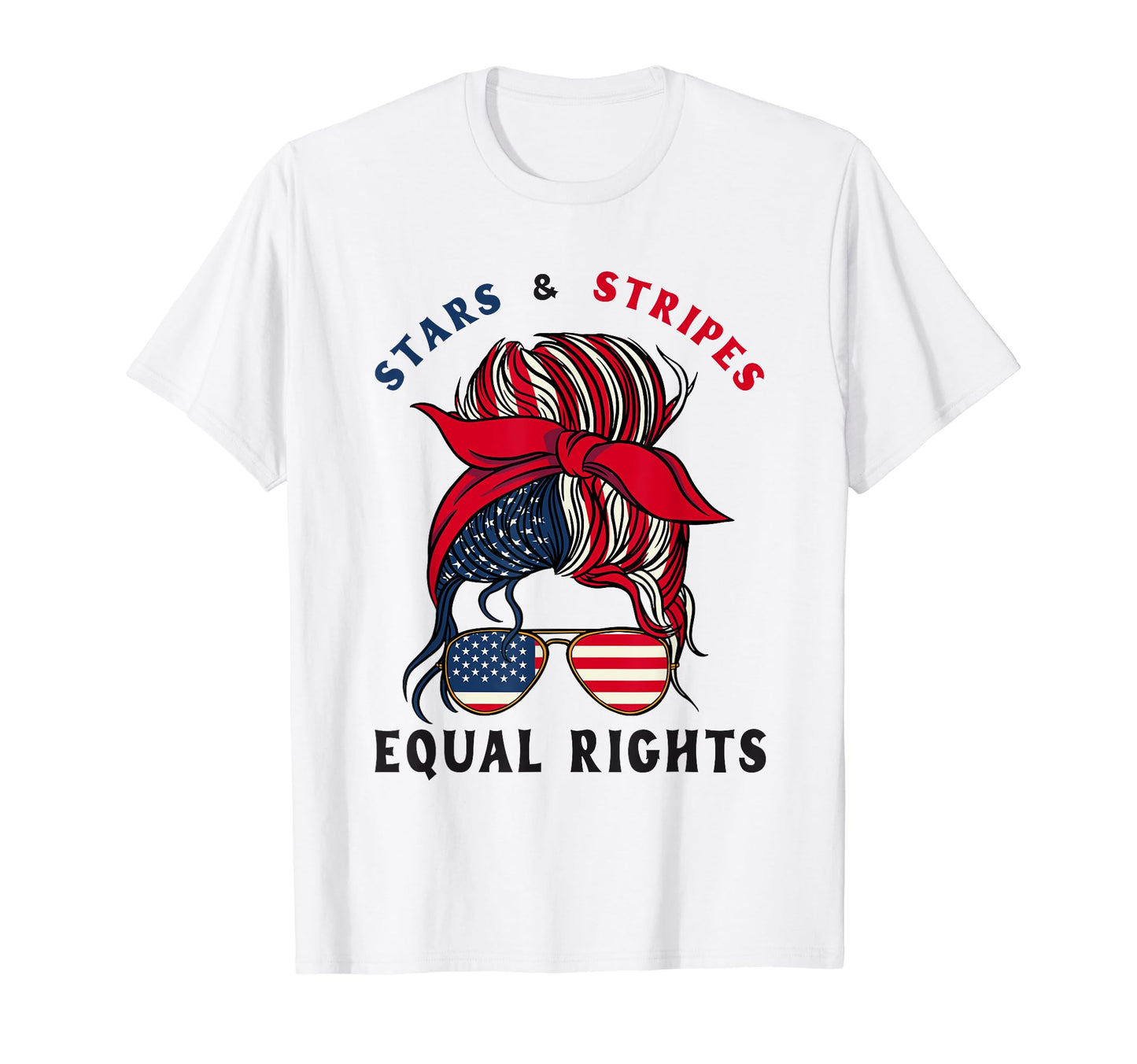 Patriotic 4Th July Messy Stars Stripes T-Shirt - Novelty Apparel Unisex - T-Shirt, Sweatshirt, Hoodie
