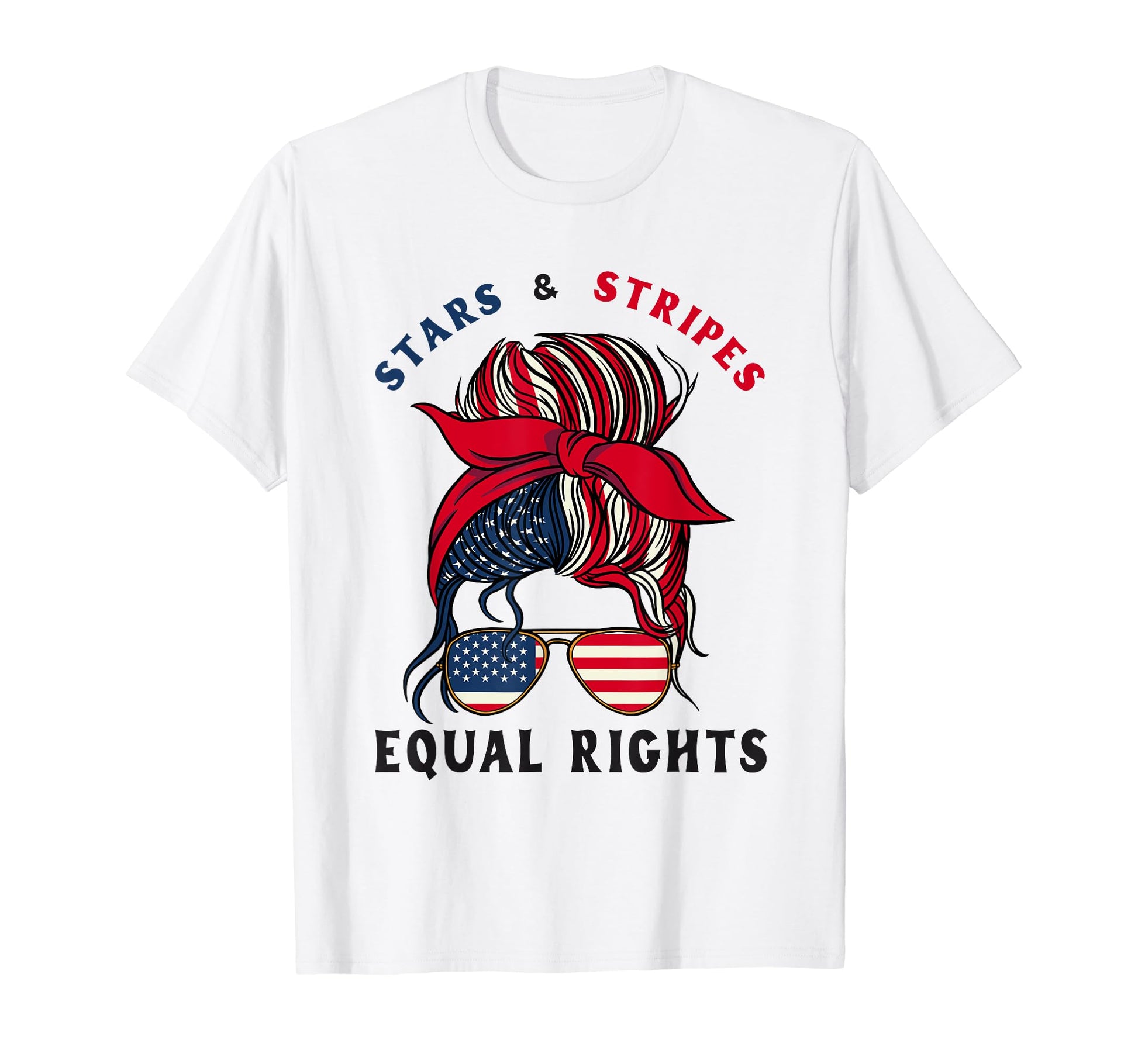Patriotic 4Th July Messy Stars Stripes T-Shirt - Novelty Apparel Unisex - T-Shirt, Sweatshirt, Hoodie