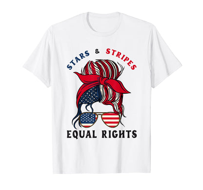 Patriotic 4Th July Messy Stars Stripes T-Shirt - Novelty Apparel Unisex - T-Shirt, Sweatshirt, Hoodie