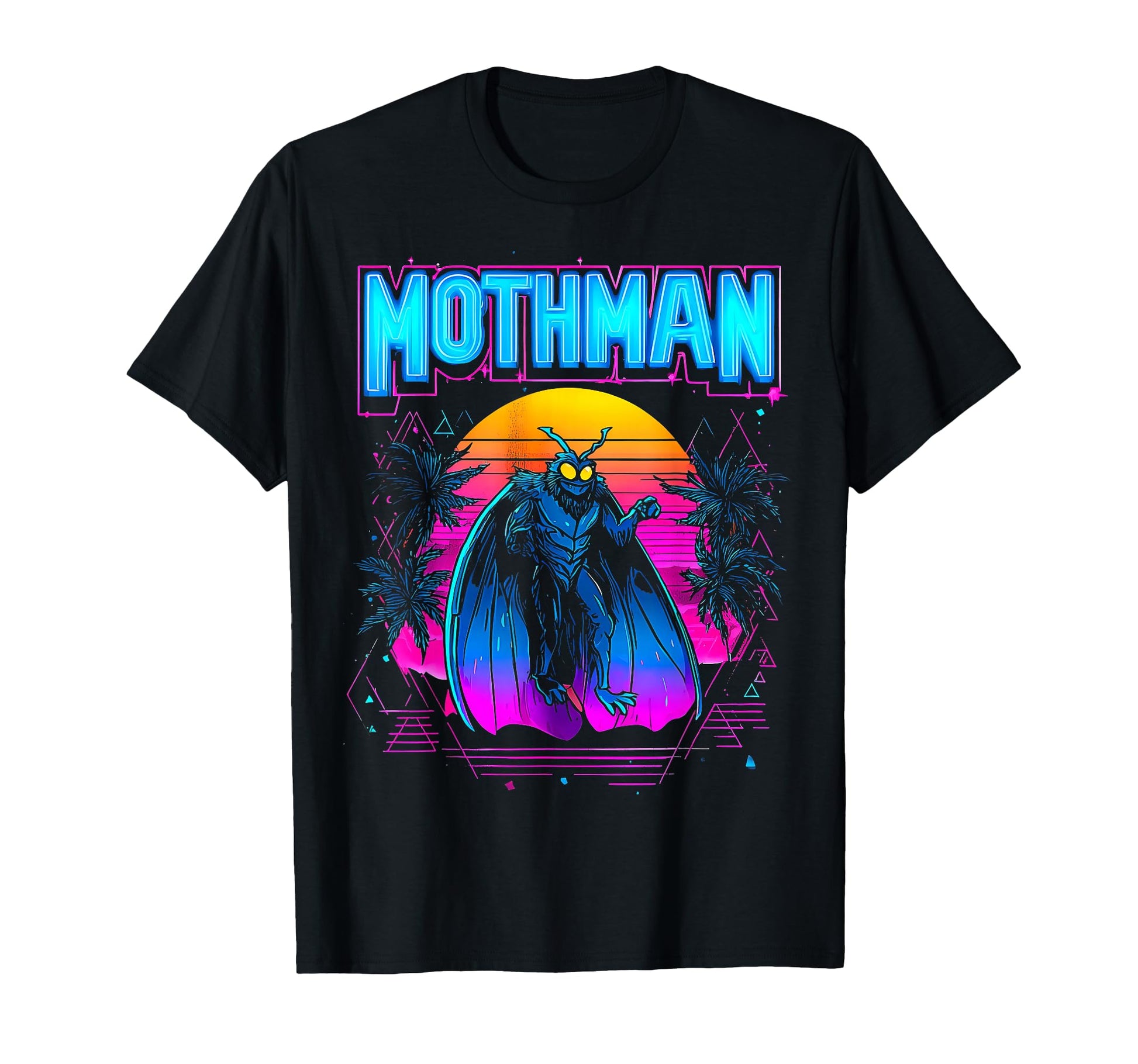 Mothman Cryptozoology Cryptid Vaporwave T-Shirt - Custom Art Print Unisex - T-Shirt, Sweatshirt, Hoodie