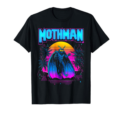 Mothman Cryptozoology Cryptid Vaporwave T-Shirt - Custom Art Print Unisex - T-Shirt, Sweatshirt, Hoodie