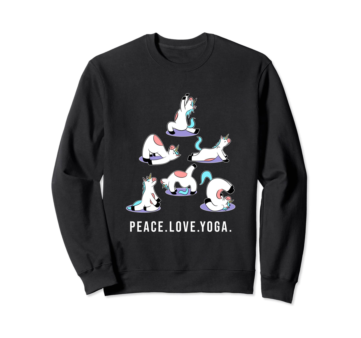 Unicorn Yoga Position And Spiritual Hoodie - Aesthetic Graphic Unisex - T-Shirt, Sweatshirt, Hoodie