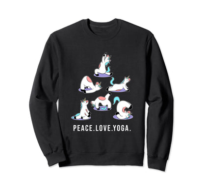 Unicorn Yoga Position And Spiritual Hoodie - Aesthetic Graphic Unisex - T-Shirt, Sweatshirt, Hoodie