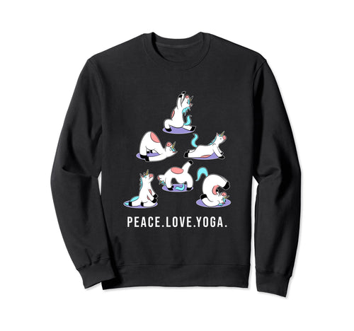 Unicorn Yoga Position And Spiritual Hoodie - Aesthetic Graphic Unisex - T-Shirt, Sweatshirt, Hoodie