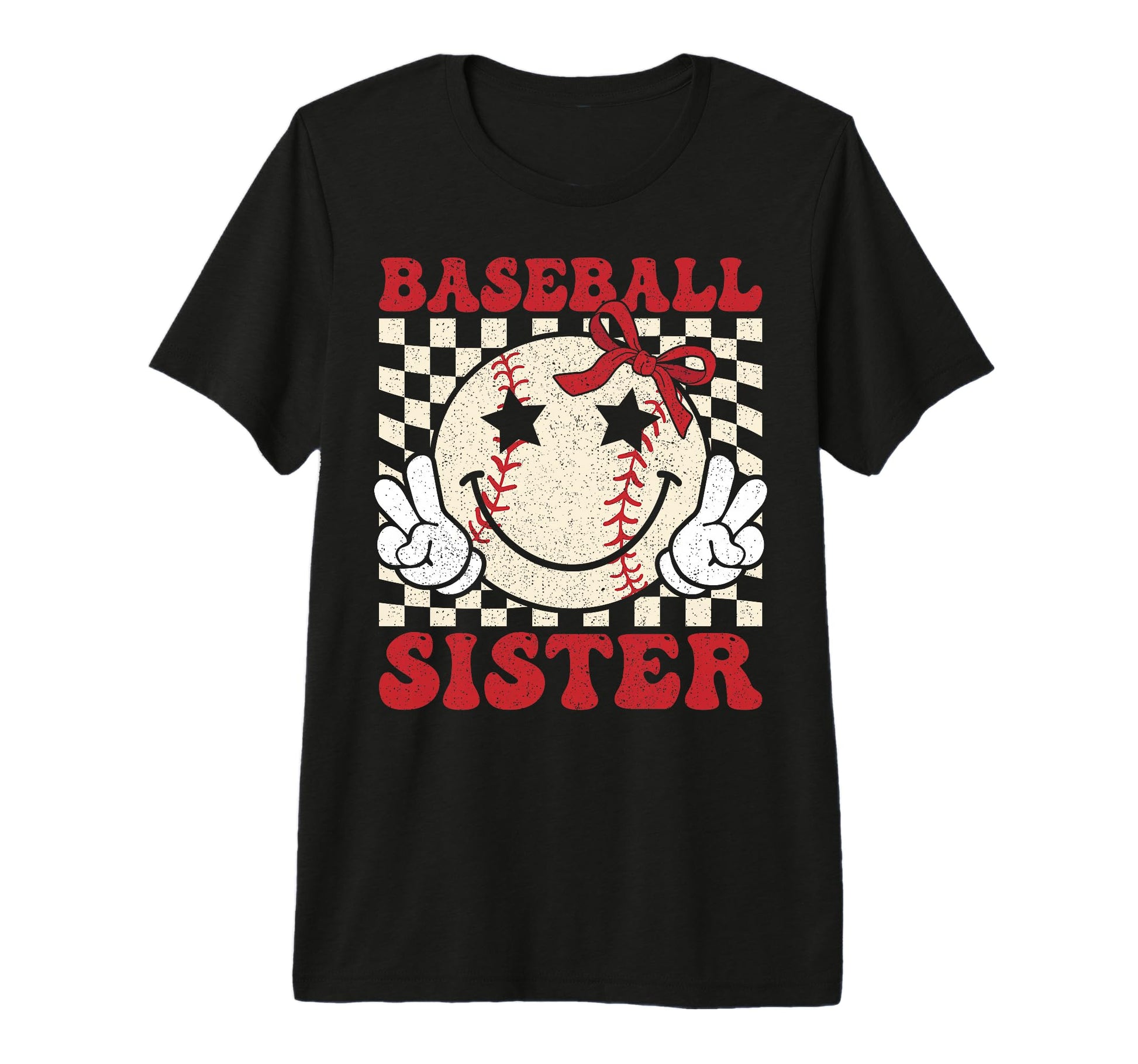 Baseball Sister Coquette Bow Sport T-Shirt - Minimalist Print Men Women - T-Shirt, Sweatshirt, Hoodie