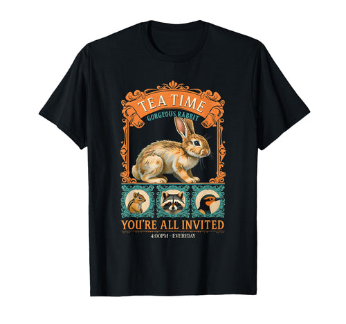 Rabbit Bunny Fairycore Aesthetic Y2K T-Shirt - Custom Art Print Men Women - T-Shirt, Sweatshirt, Hoodie