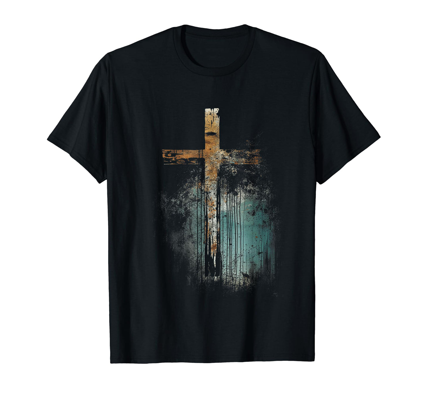 Cross Distressed 90S Goth Grunge T-Shirt - Minimalist Print Men Women - T-Shirt, Sweatshirt, Hoodie