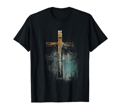 Cross Distressed 90S Goth Grunge T-Shirt - Minimalist Print Men Women - T-Shirt, Sweatshirt, Hoodie
