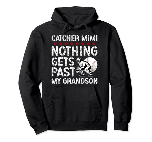 Baseball Catcher Mimi Proud Mimi Baseball Hoodie - Trendy Graphic Unisex - T-Shirt, Sweatshirt, Hoodie