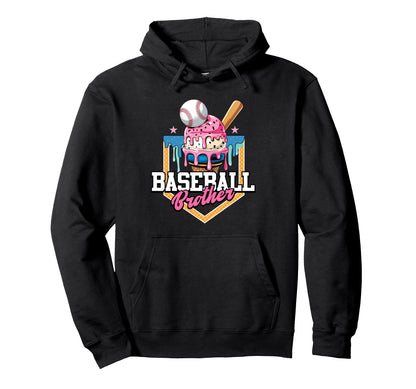 Baseball Brother Ice Cream Drip Hoodie - Unique Graphic for Adults - T-Shirt, Sweatshirt, Hoodie